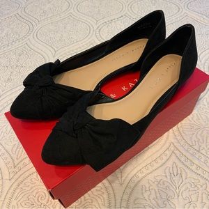Kelly & Katie Womens's black flats with bow